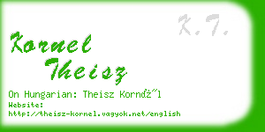 kornel theisz business card